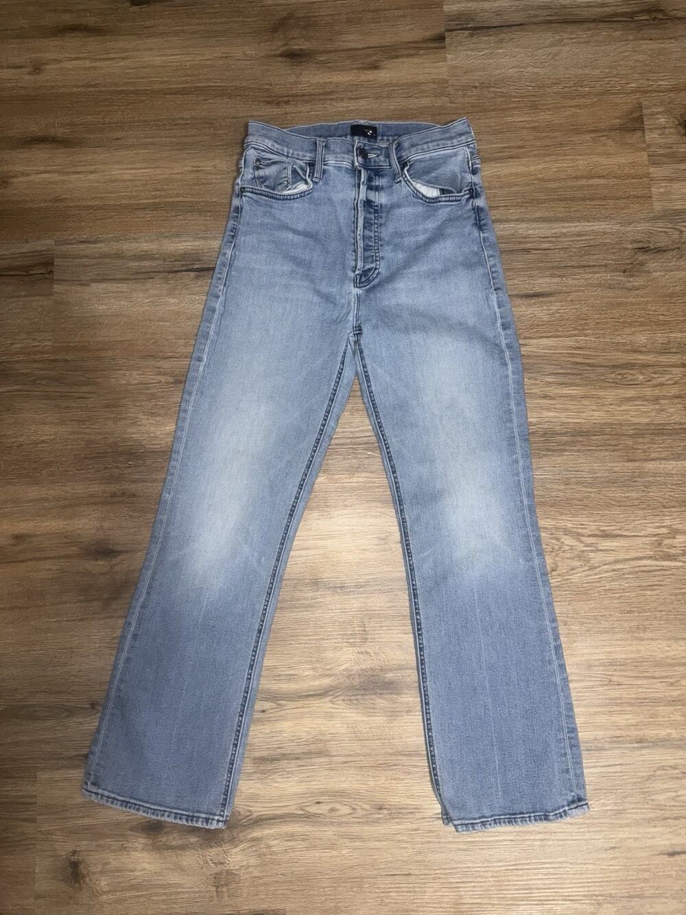 MOTHER The Tripper Ankle Fray Jeans Size 28 We The Animals High Rise Button-Fly